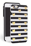 sonix case for iPhone 6/6S Plus - 'heart stripe' - gold