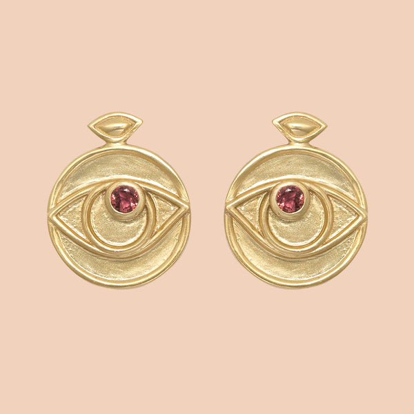 Gypseye Rosetta Earrings - Pink Tourmaline