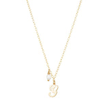 The Love Letter Necklace - 14k gold-filled chain necklace with initial pendant and freshwater pearl, by Elvis et moi