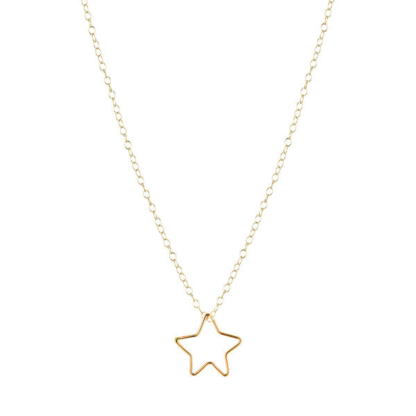 The Ezekiel Necklace - 14k gold-filled chain with gold-filled star shaped pendant, by Elvis et moi