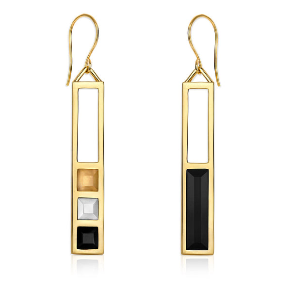 f+h jewellery 'the azuma' plank earring - 18k gold