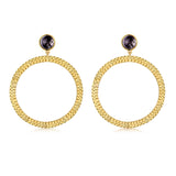 f+h jewellery 'the bianca' large hoop earrings - gold