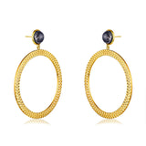 f+h jewellery 'the bianca' large hoop earrings - gold