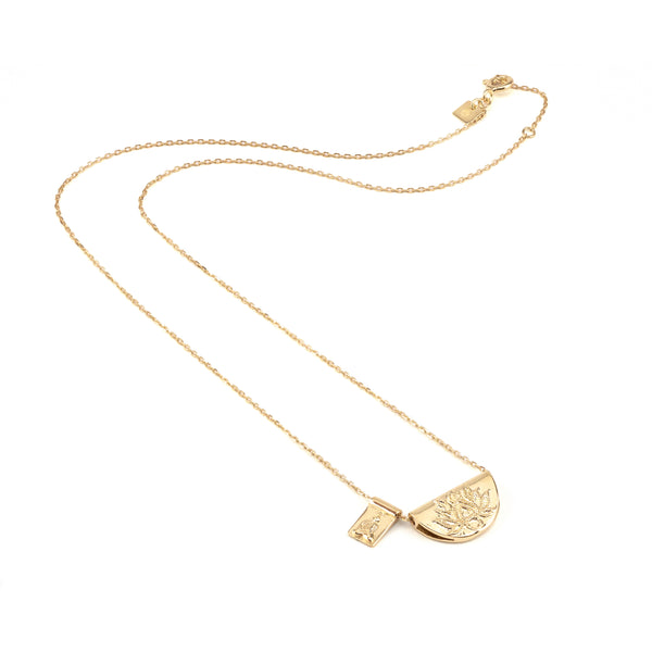 By Charlotte Gold Lotus & Little Buddha Necklace