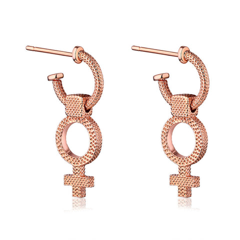 f+h jewellery 'debbie' femme earrings - 18k rose gold