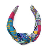 Knot Headband made from Hermés Etendards et Bannieres