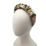 Runched Crown Headband made from Hermés Selles a Housse