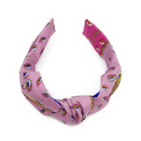 Hermès Vintage Scarf Headband made from Tresors Retrouves Pink