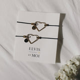 The Friendship Bracelet - cord tie bracelet with gold-filled heart charm, by Elvis et moi 