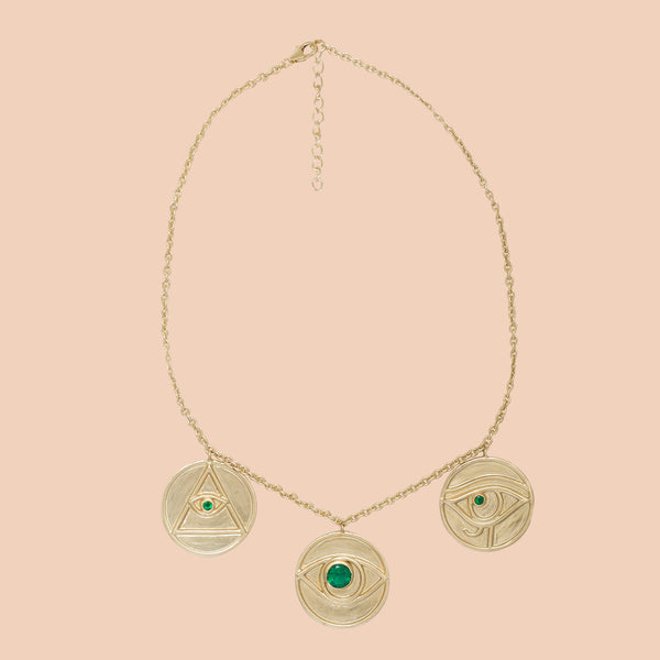 Gypseye Shai Solid Necklace - Calcite Green