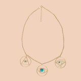 Gypseye Shai Silhouette Necklace - Blue Topaz