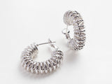 Reliquia Spiral Hoop Earrings - White Gold