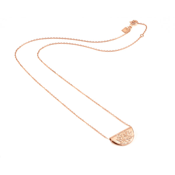 By Charlotte Rose Gold Lotus Short Necklace