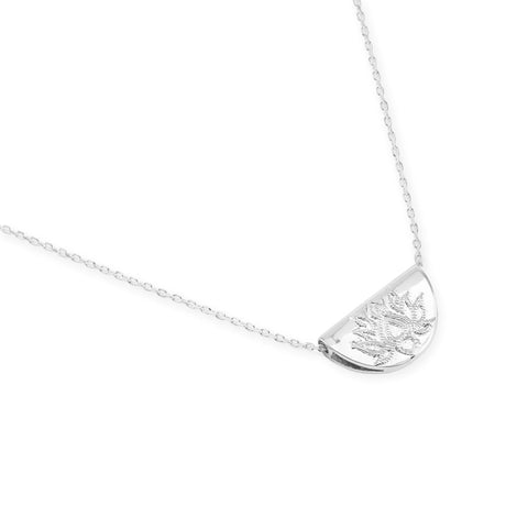 By Charlotte Silver Lotus Short Necklace
