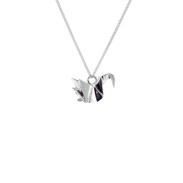 claire naa origami jewellery - 'silver swan'