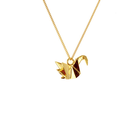claire naa origami jewellery - 'gold swan'