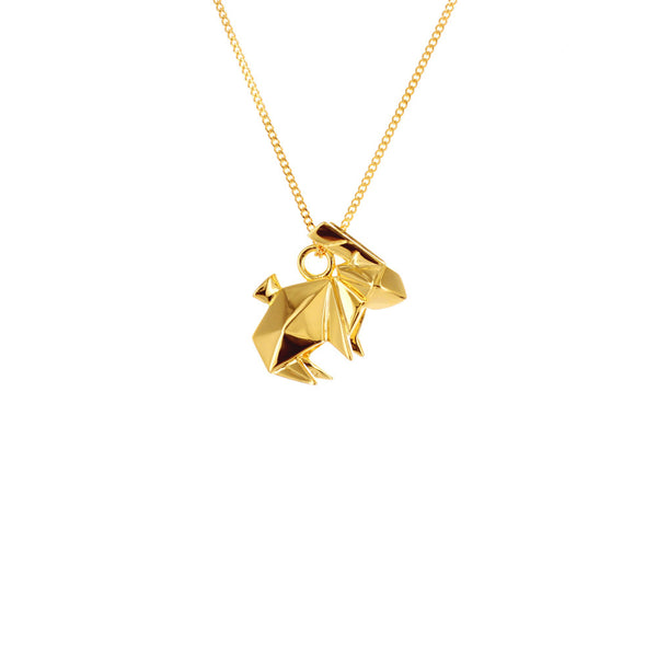 claire naa origami jewellery - 'gold rabbit'