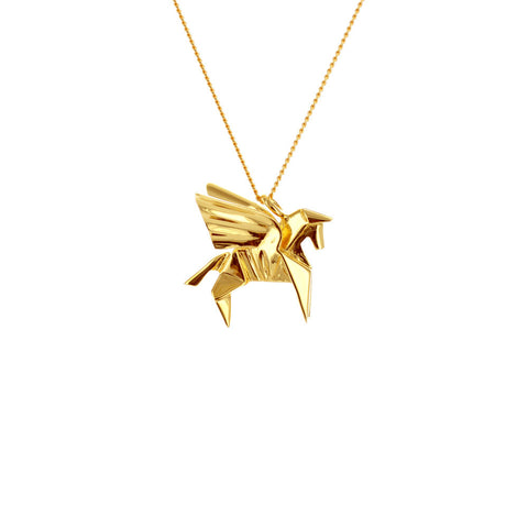 claire naa origami jewellery - 'gold pegasus'